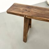 Antique bench in solid walnut