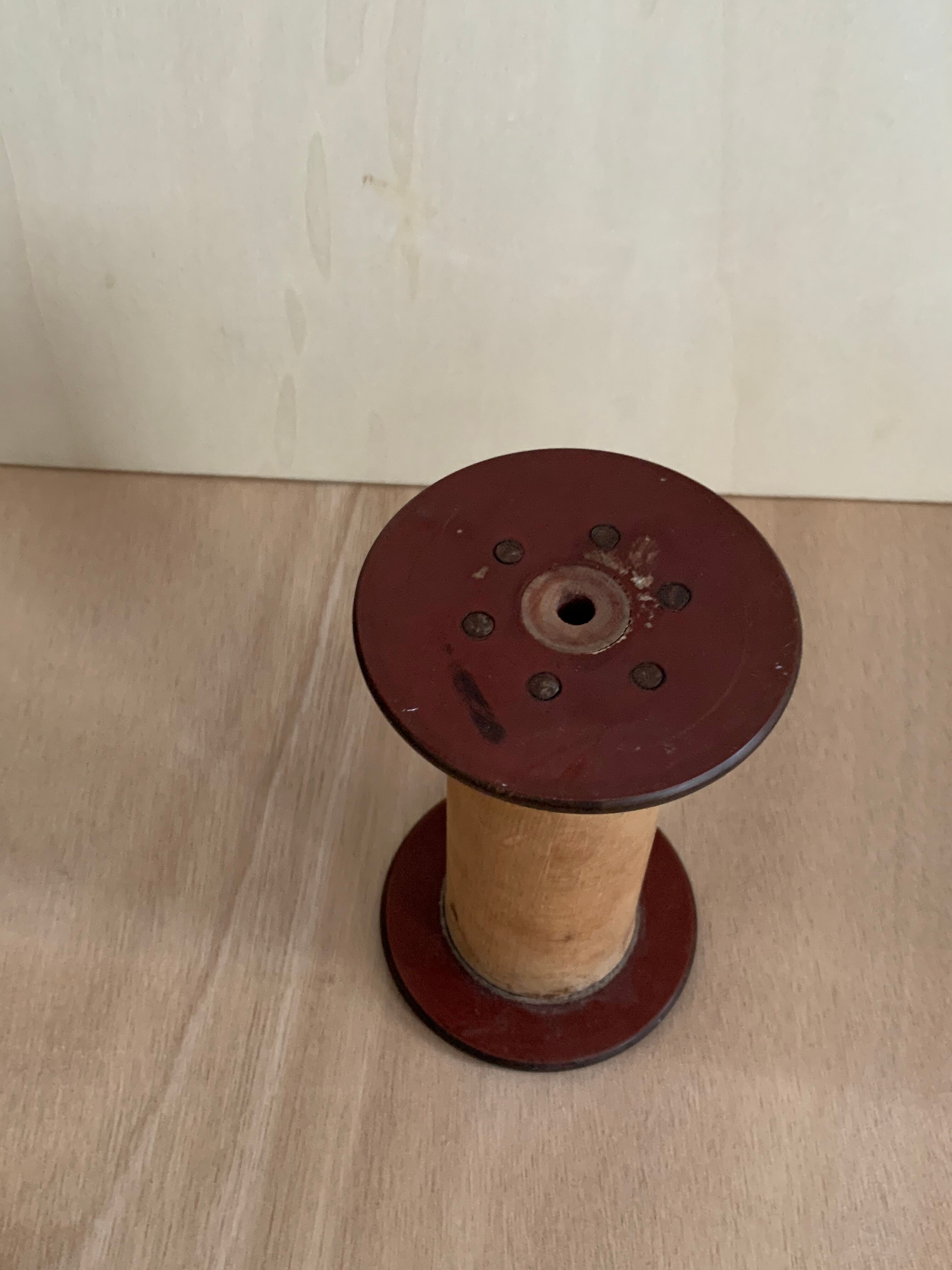 Old wooden wire reel