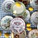 Exceptional set of 15 large mismatched plates.