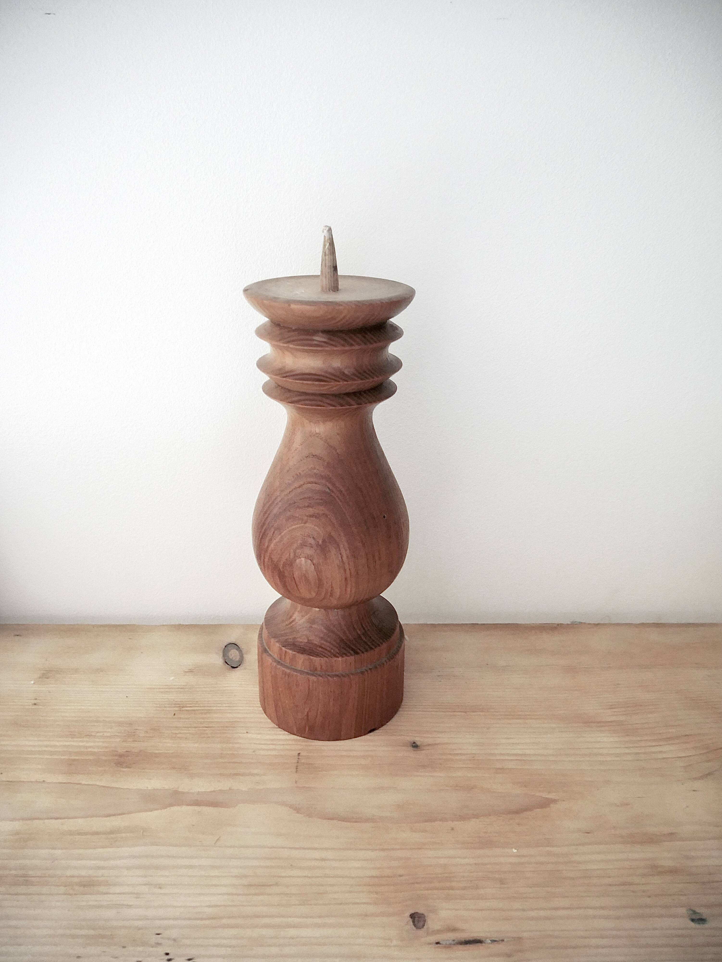Wooden candle holder