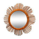 Miroir soleil rotin