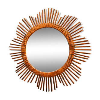 Rattan sun mirror