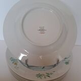 6 deep plates in porcelain by Bernardaud, model Beijing.
