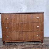 Chest of drawers teak compass feet formica tray