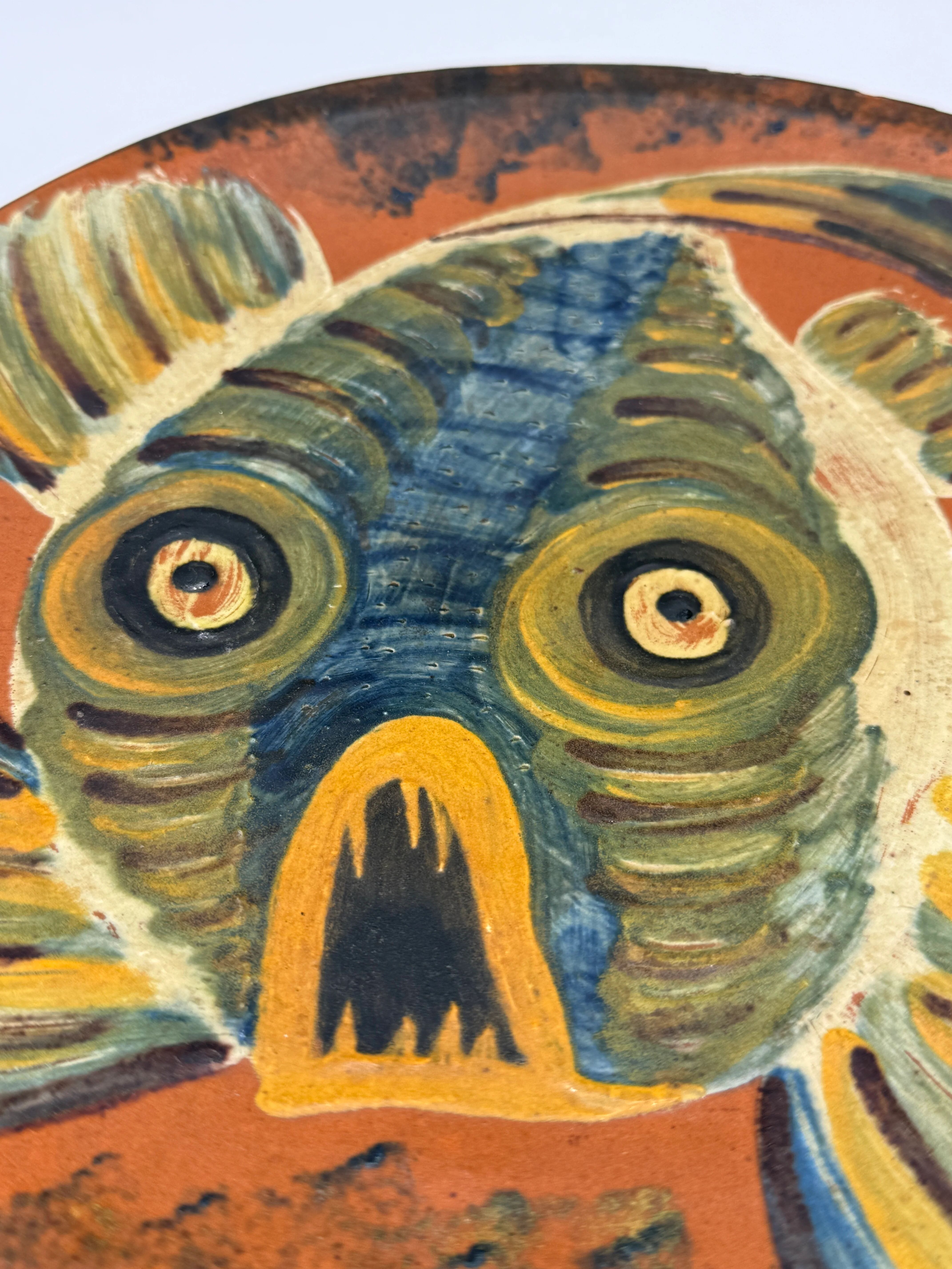 Large wall plate fish – Puigdemont, Catalonia, 1960s