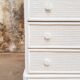 Commode vintage en rotin blanc