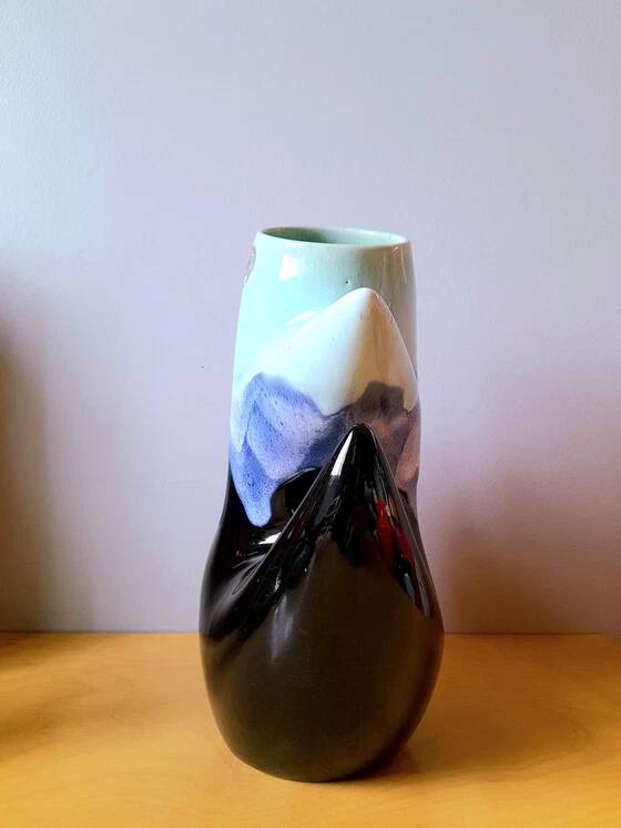 Flamed stoneware vase 1960