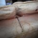Vintage leather sofa Roche Bobois - extendable lounge seat