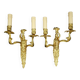Pair of large wall sconces with caryatids in Louis XV style from the 19th century - bronze