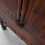 Large wooden Chinese 19th Century Qing Dynasty Wedding or Tapering Cabinet