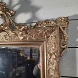 Antique Art Nouveau gilded mirror, 138cm