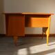 Oak desk, splayed legs, drawers, 1960.