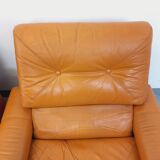 Paire de fauteuils lounge vintage en cuir des années 60 70