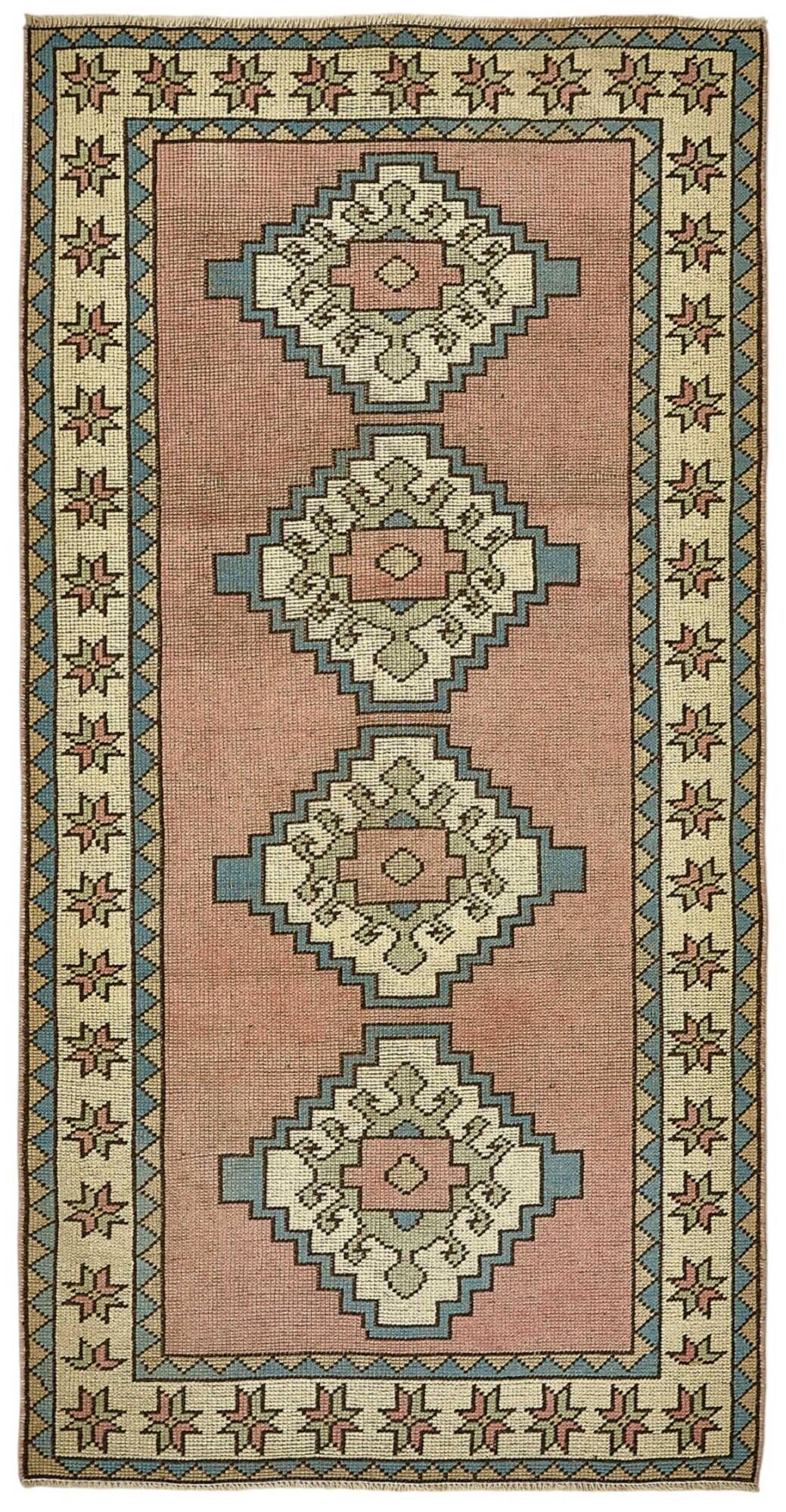 Turkish Vintage Anatolian Rug 104 cm x 196 cm