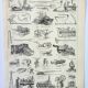 Old engraving 1898, Agriculture (harvest), farm, tools • Original and vintage lithograph