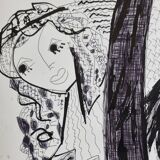 Olga Orana – Original drawing signed and dated '81 ink on paper 30x40 cm