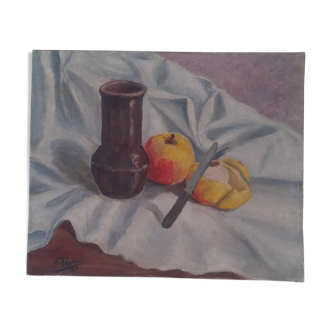 Still life with apples