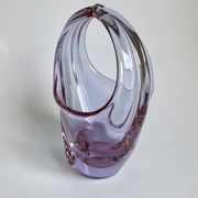Vintage Art Glass Basket by Miroslav Klinger, 1960s