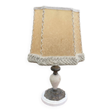 Marble lamp and vintage lampshade.