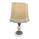 Lampe marbre et régul abat jour vintage .