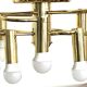 Brass suspension Mid-century 10 arms by Honsel Leuchten