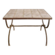 Table basse en céramique et fer forgé