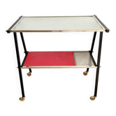 Glass and metal serving trolley, 1960s