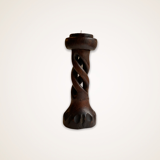 Double helix wooden candelabre