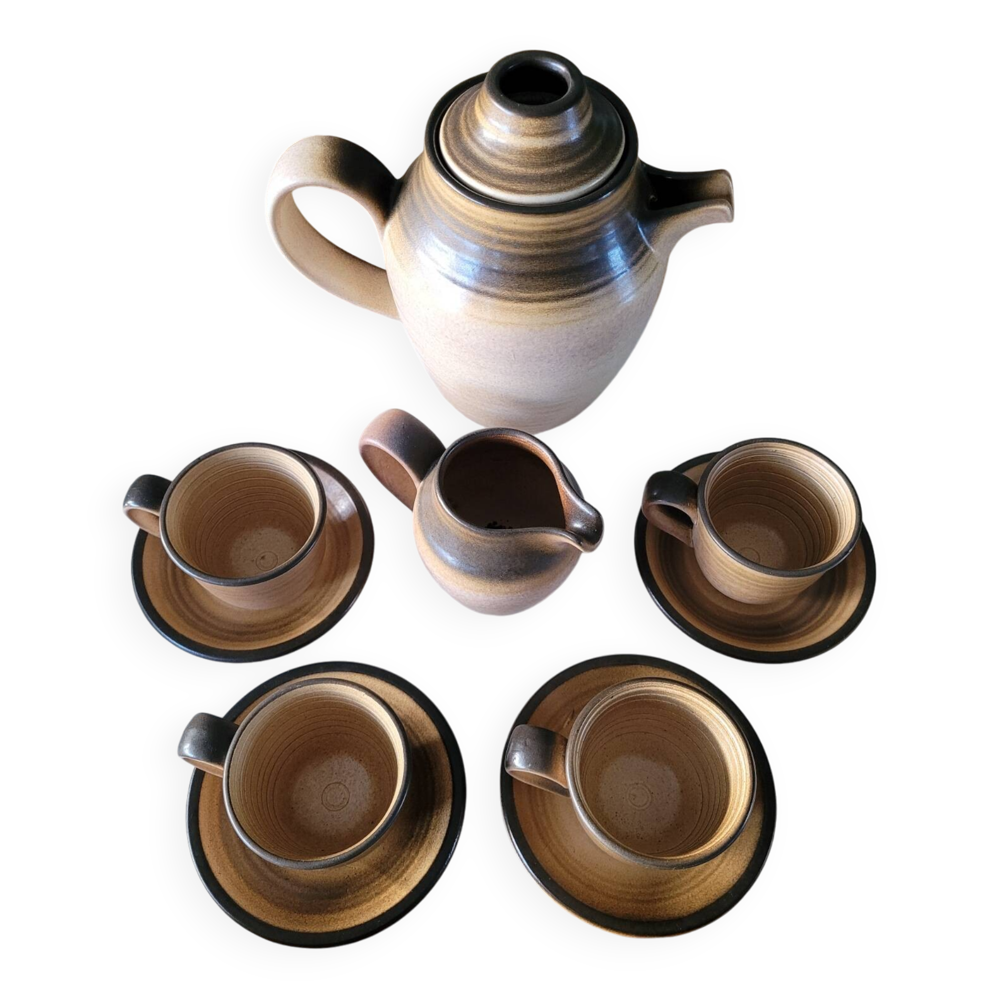 6-piece stoneware set "Salins France"