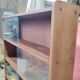Étagères, bibliothèque vitrine verre/bois
