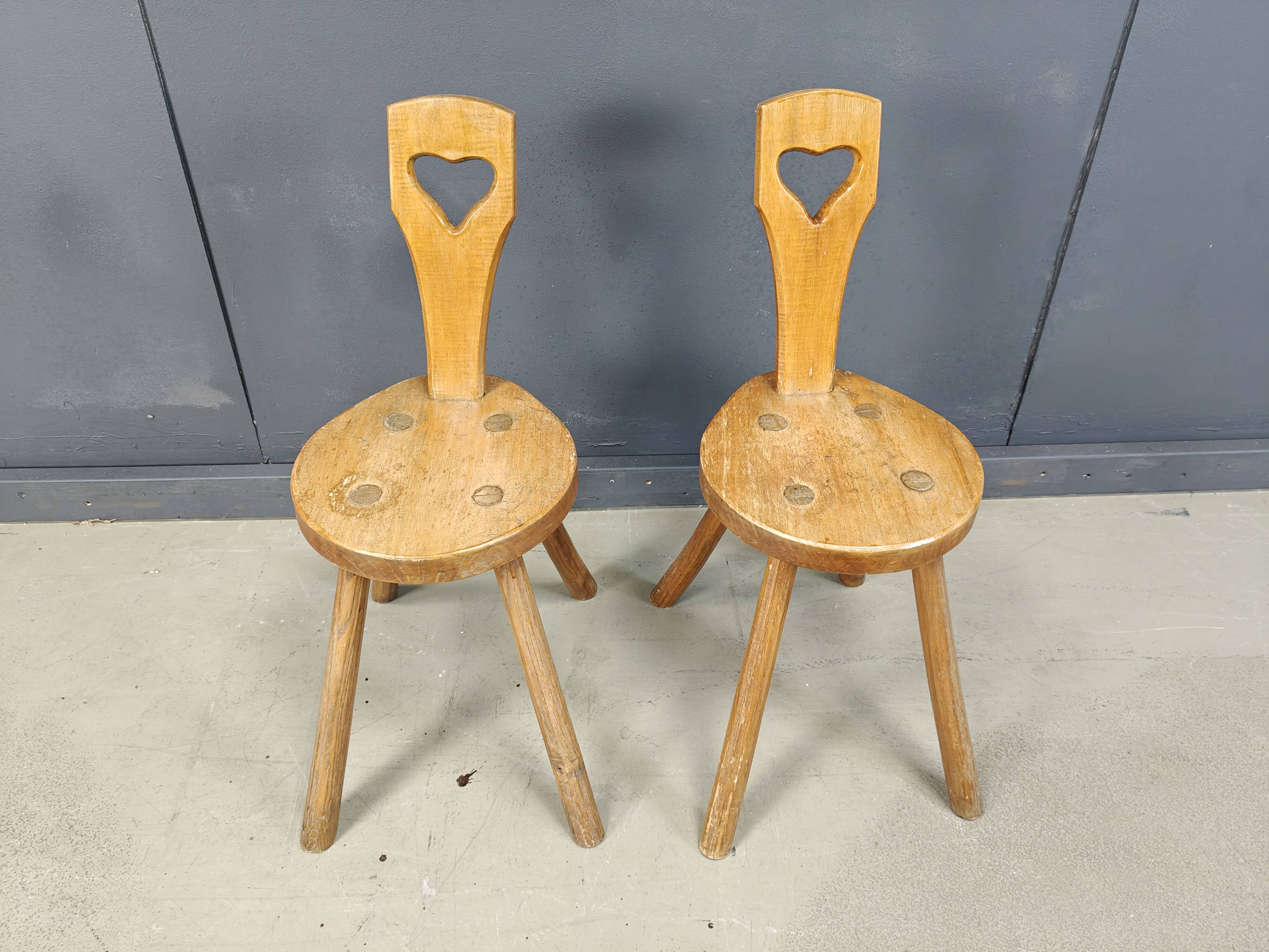 Pair of brutalist side chairs, 1960s - sweden