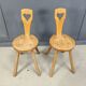 Paire de chaises d'appoint brutalistes, années 1960 - Suède