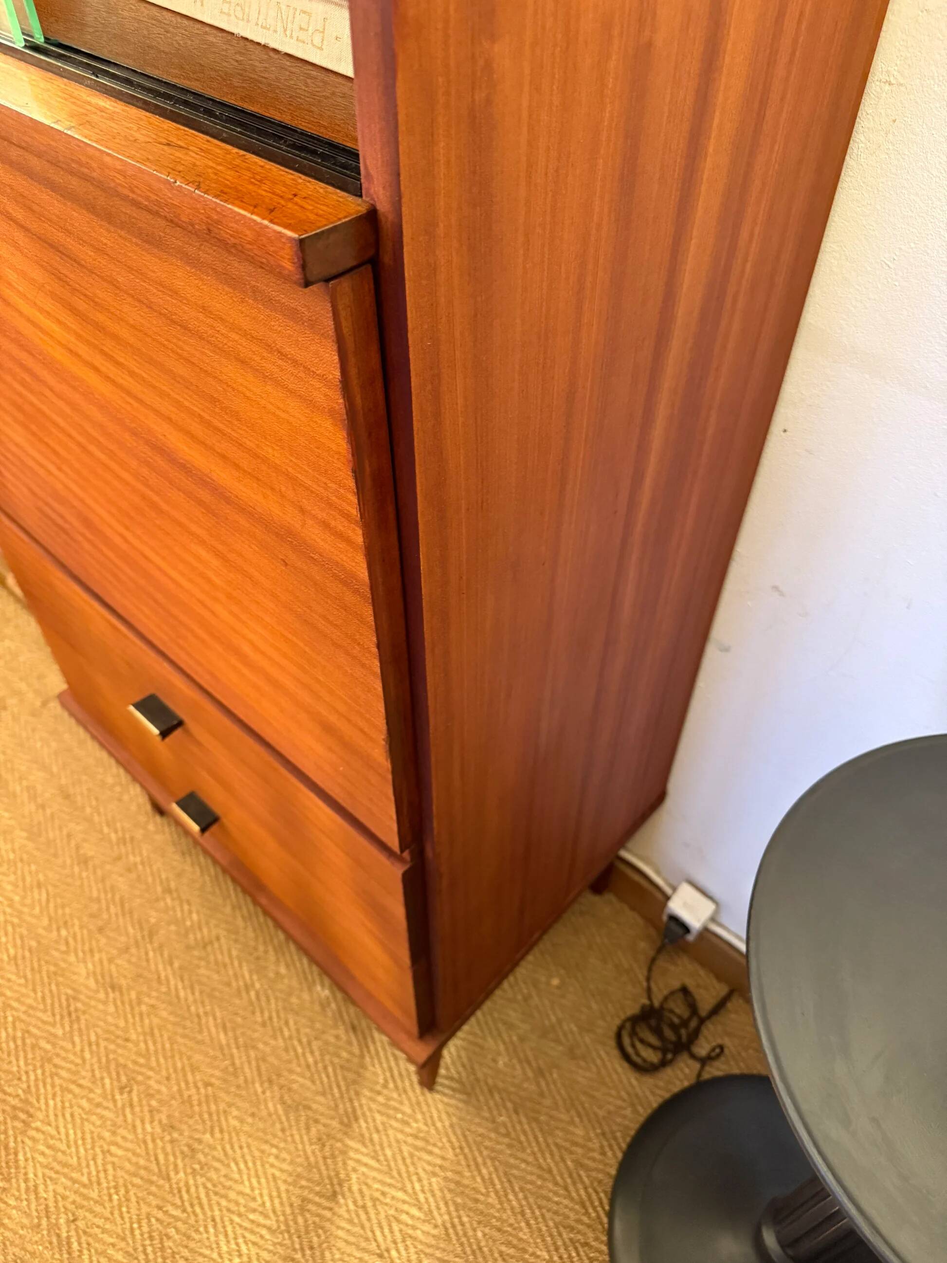 Secrétaire vintage en placage acajou