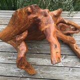 Brutalist teak root coffee table