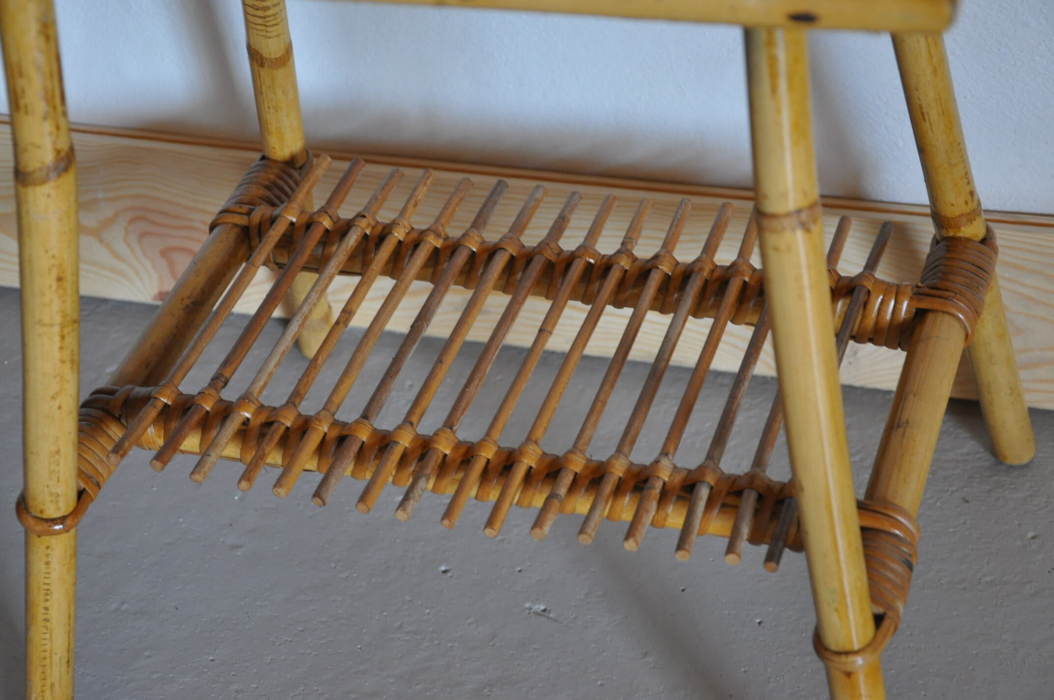 Vintage bamboo side table