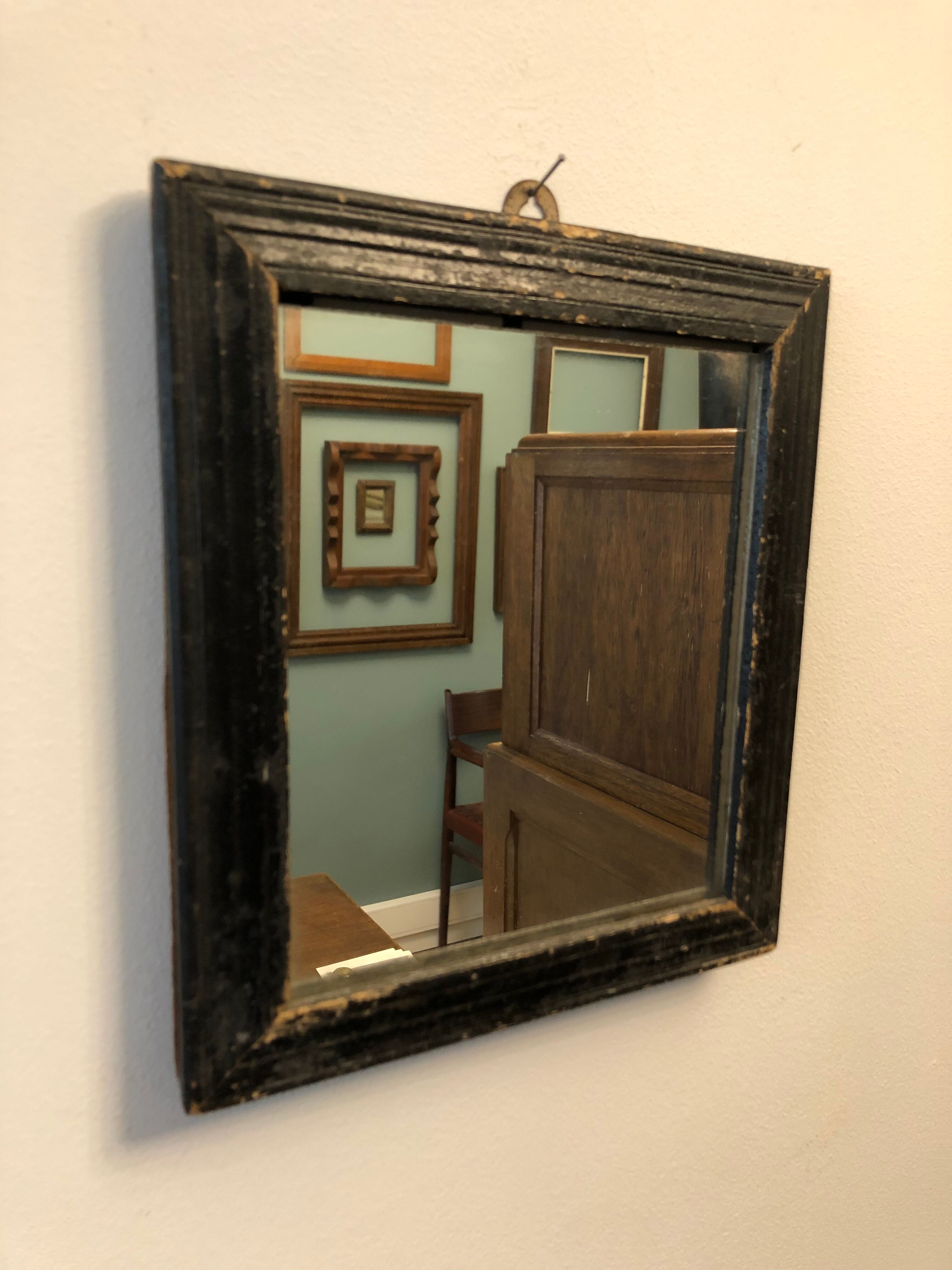 Mirror early 20th black 20x22cm