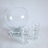 Glass Punch Bowl By Erkkitapio Siiroinen For Riihimaen Lasi, Finland 1970S