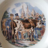 5 assiettes creuses faïence sarreguemines  ma normandie