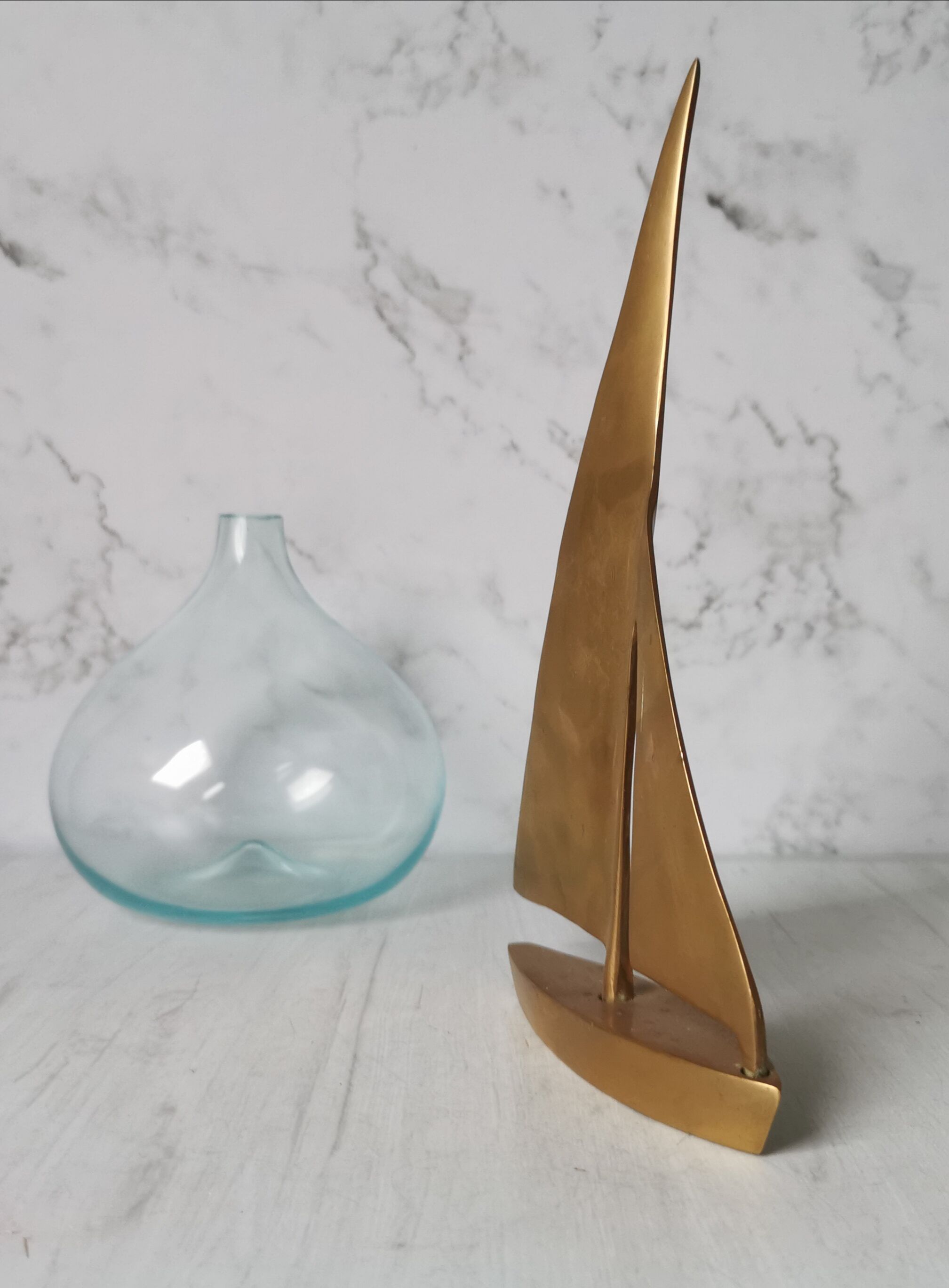 Brass sailboat