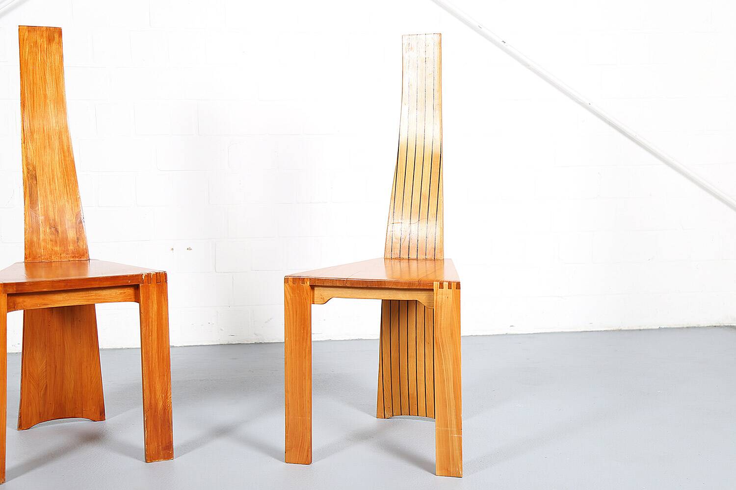 Set of two Cherry Pearl Dot Plank Back Chairs by Robert Williams, Islington