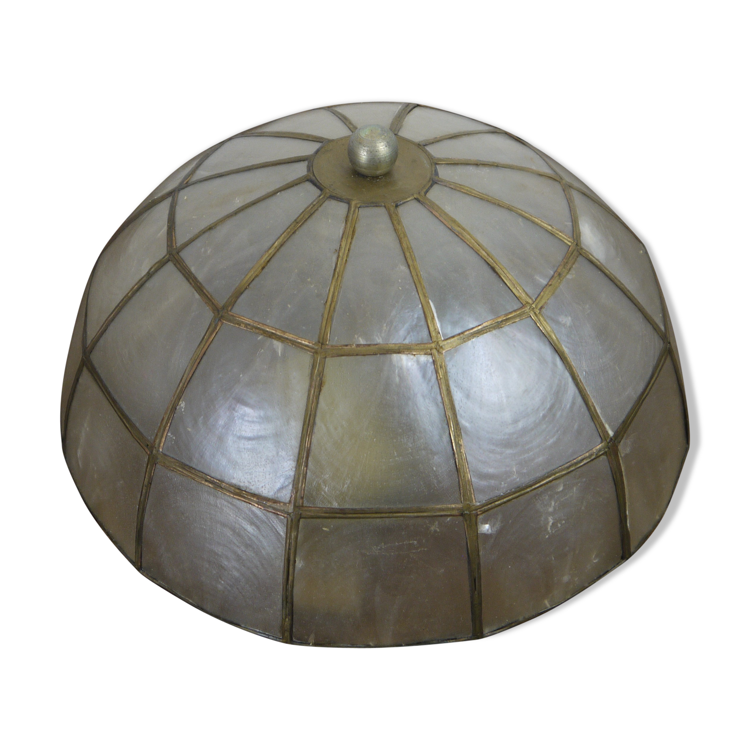 Mother-of-pearl and brass ceiling light