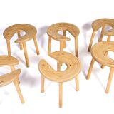 6 tabourets par Antti Nurmesniemi pour le Palace Hotel, 1952