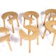 Antti Nurmesniemi, set of six sauna stools, designed for the Palace Hotel, 1952