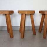 3 rustic stools 1970