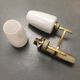 Pair of double vintage wall sconces in glass and brass