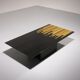 1980s Italian coffee table in black and yellow lacquered wood