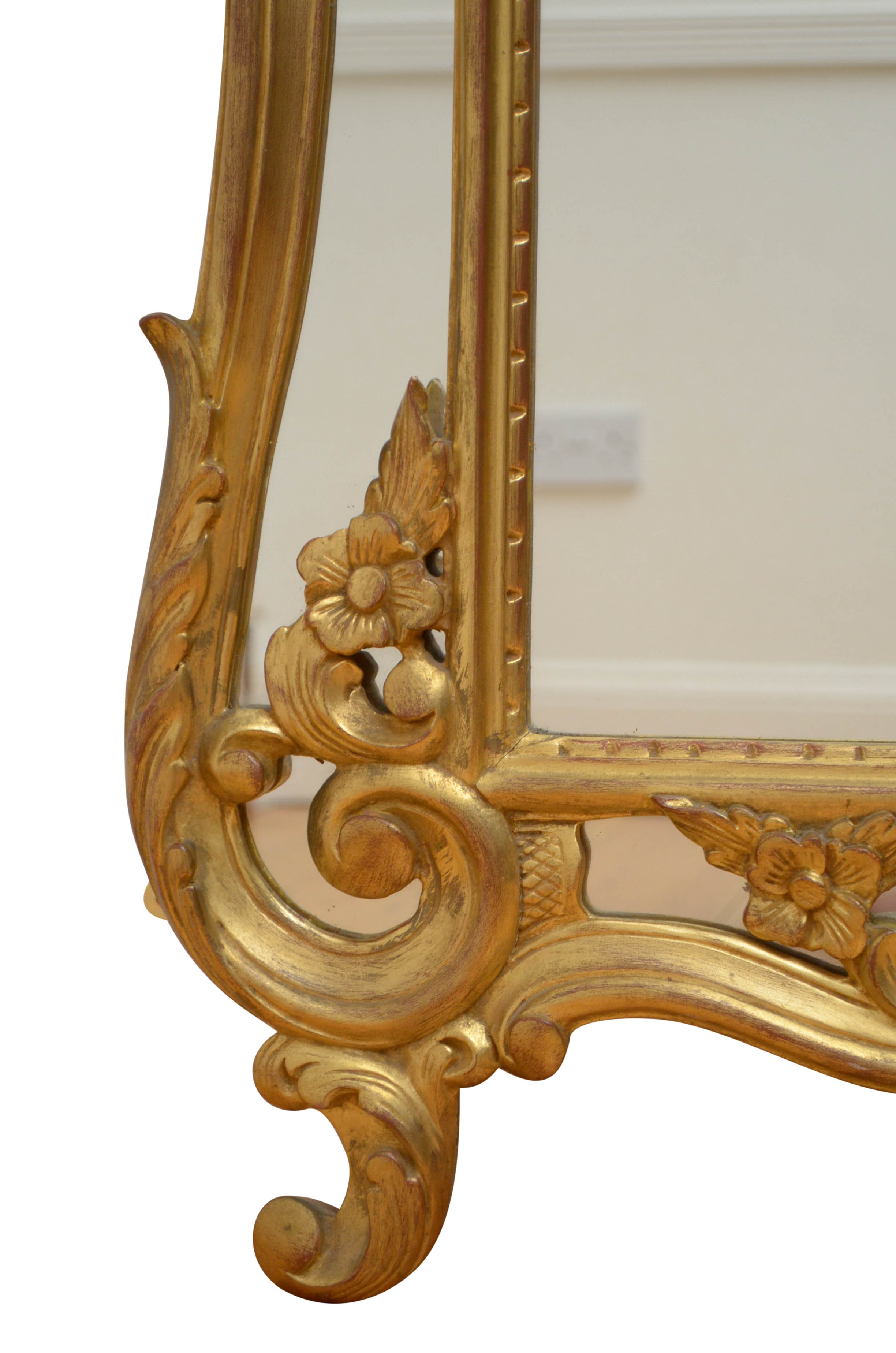19th century giltwood wall mirror - 116x71cm