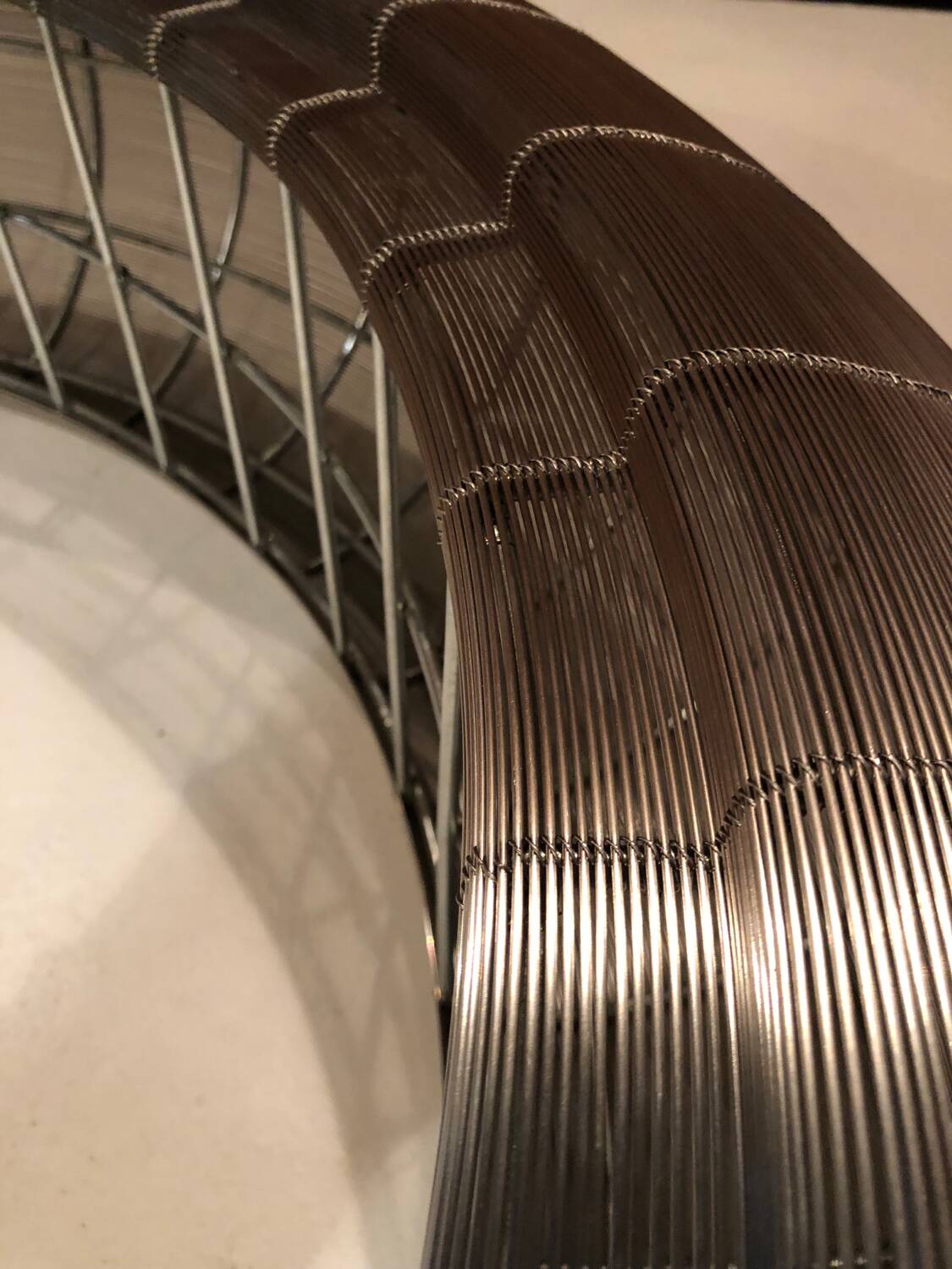 Large Roche Bobois designer wire coffee table