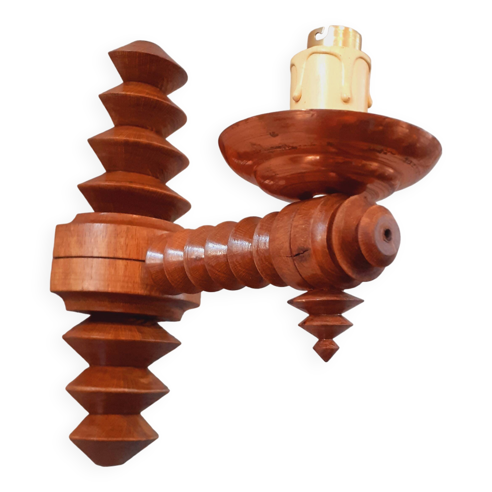 Wall Light 1940s Brutalist Dgl by Charles Dudouyt