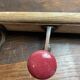 Wall hook with three hooks in wood, wrought iron, porcelain balls